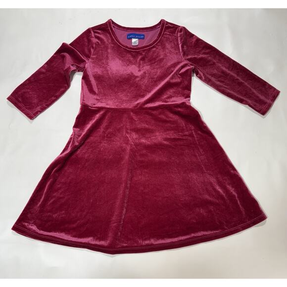 Simply Styled Dress Girls (M 10/12) Pink Polyester Blend Kids Long Sleeve - Picture 2 of 9